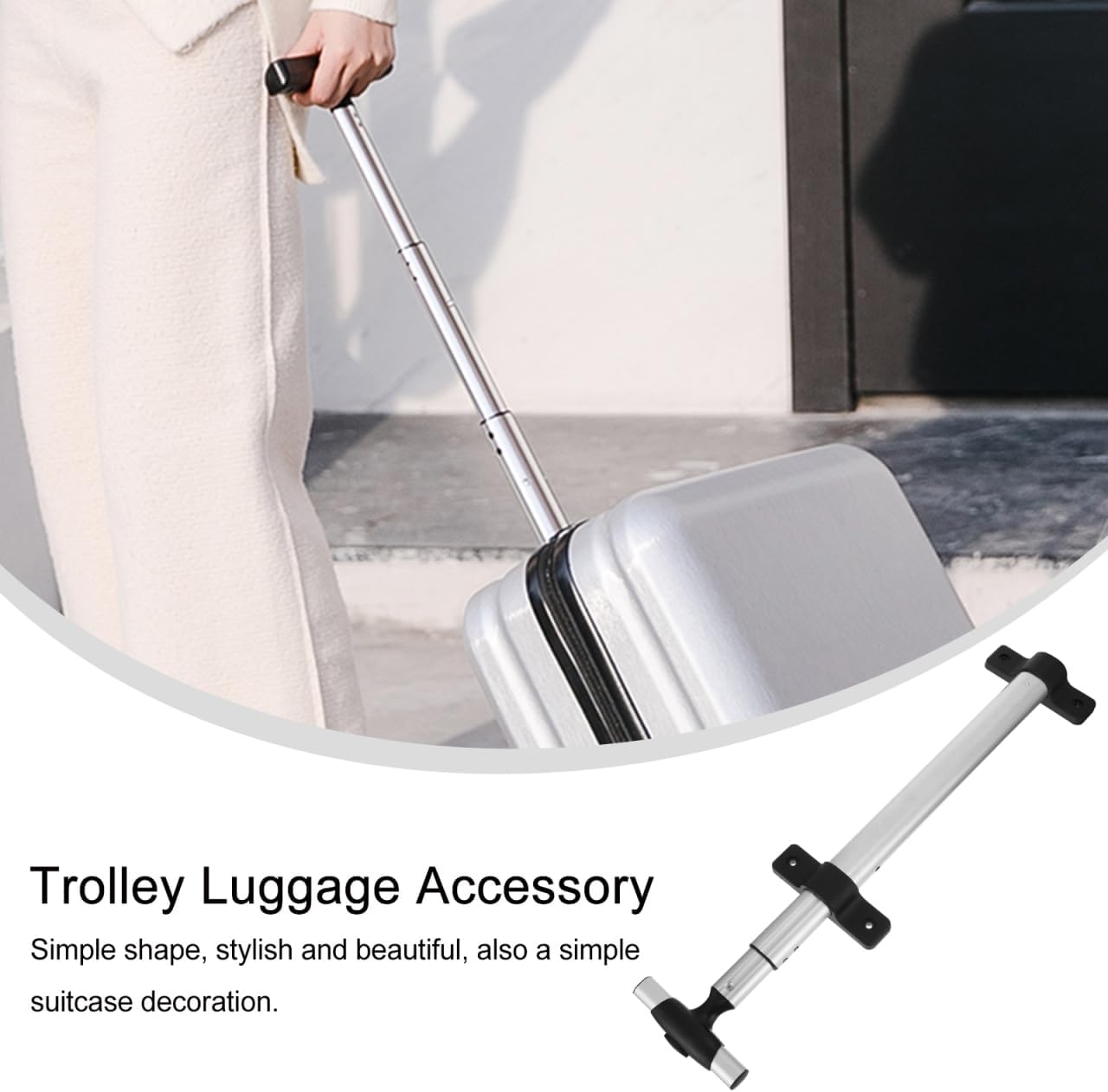 Unomor Luggage Handle Suitcase Telescopic 36-Inch Pull Out Handle Replacement Spare Part Trolley Luggage Accessories