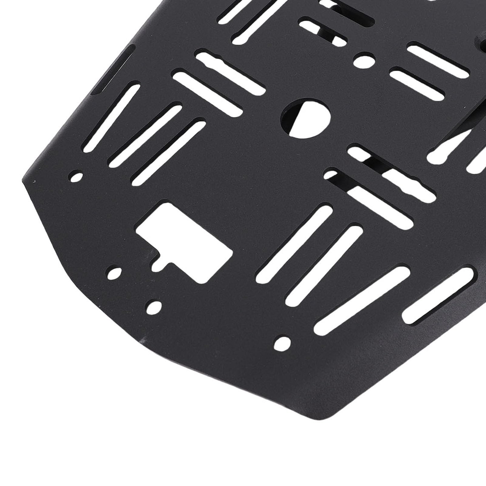 Yctze Caja Placa Base Soporte de Motocicleta Rejilla de Equipaje de Montaje en de Acero de Acero Desmontable de Carbono Inferior para Zontes 368g 501g con Acabado Negro