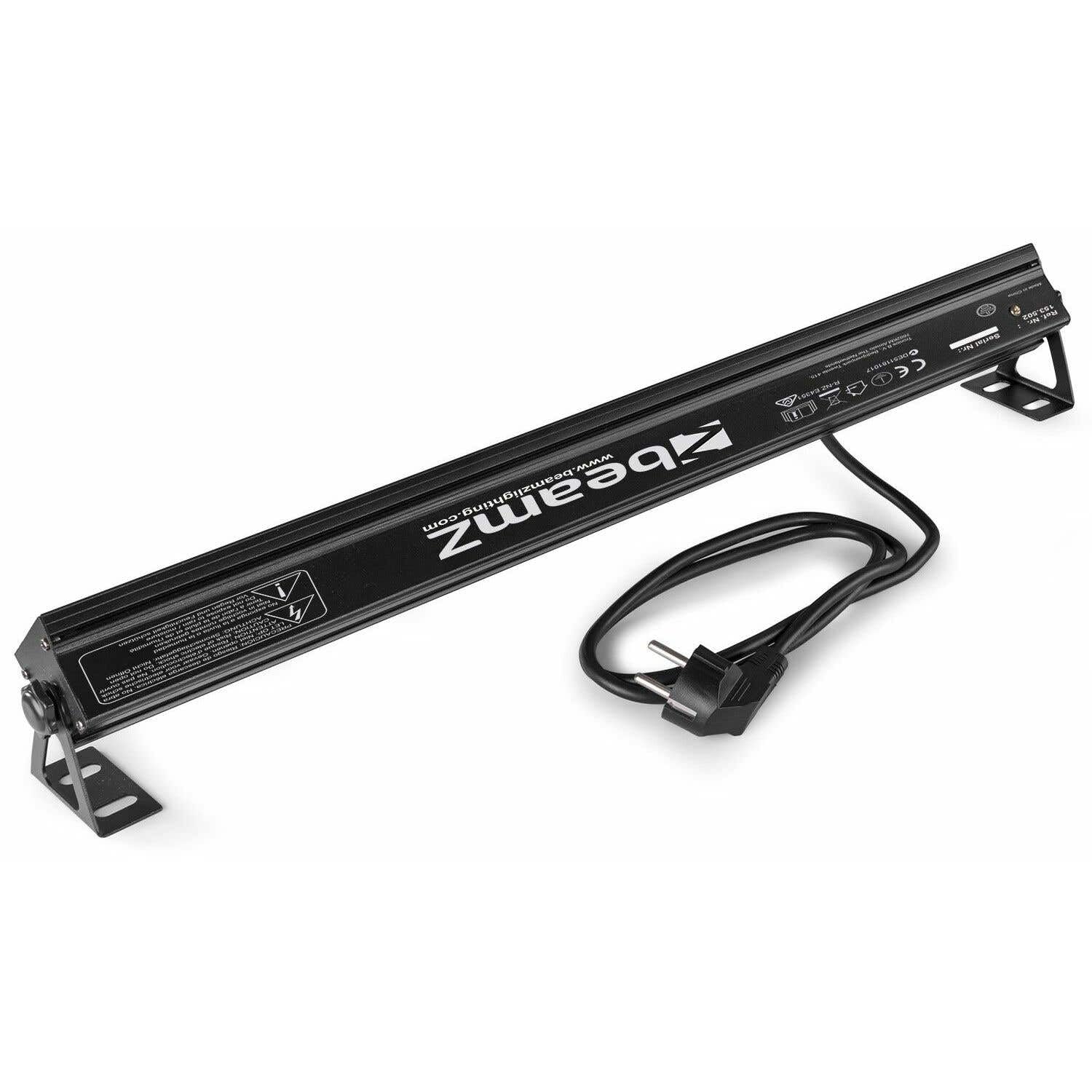 Beamz BUVW123 LED Bar - Striscia LED con Luce Nera/Bianco Caldo, 40 W, 12 x LED 2in1 da 3W UV/WW, Plug & Play, Riflettori Parabolici, Senza Ventola e Silenzioso, Nero