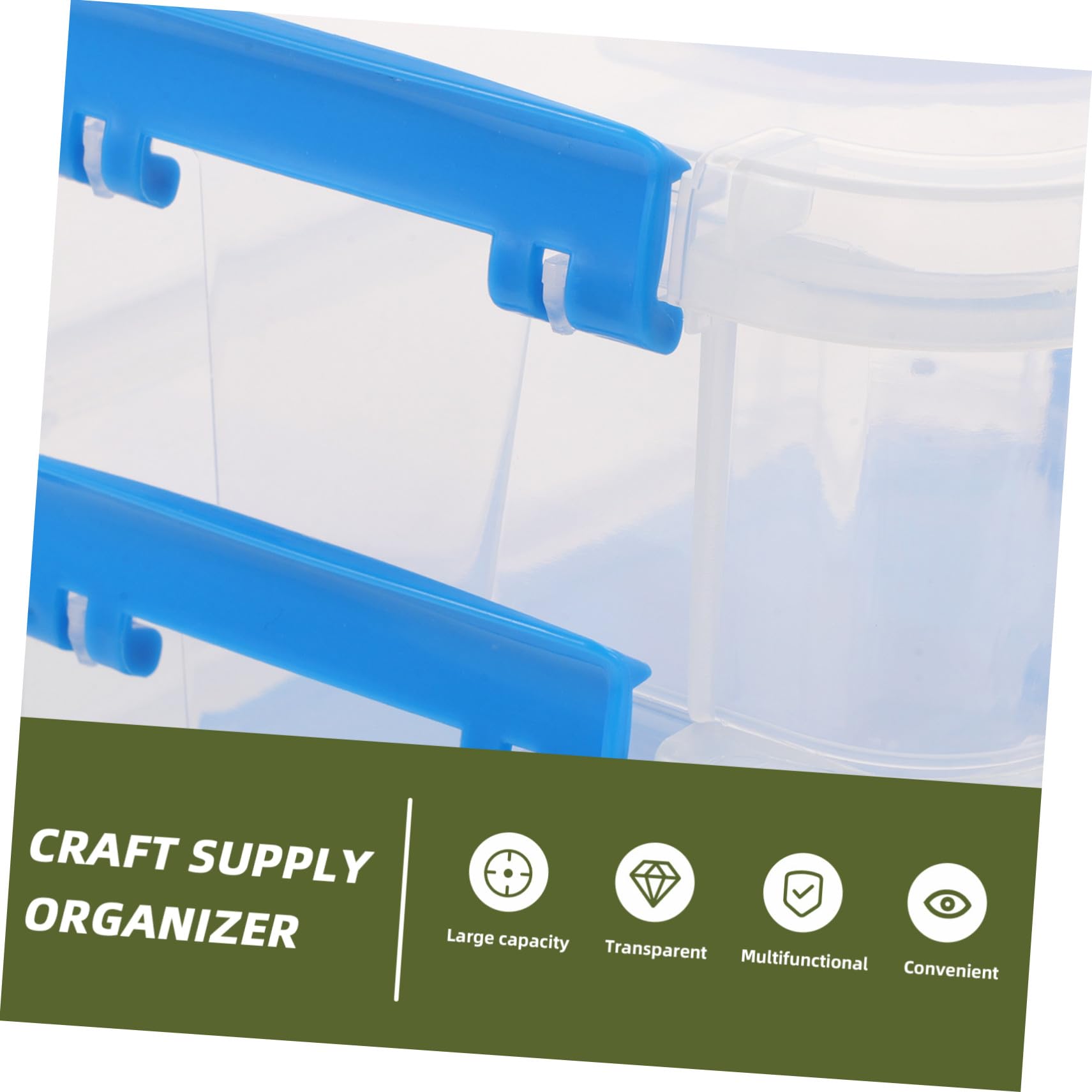 Gatuida Stapelbare mit Deckel mit Fächern aus Kunststoff Aufbewahrungsbox Multifunktionaler Organizer 3-stöckig für Kleinteile und Spielzeug für Schule und Büro