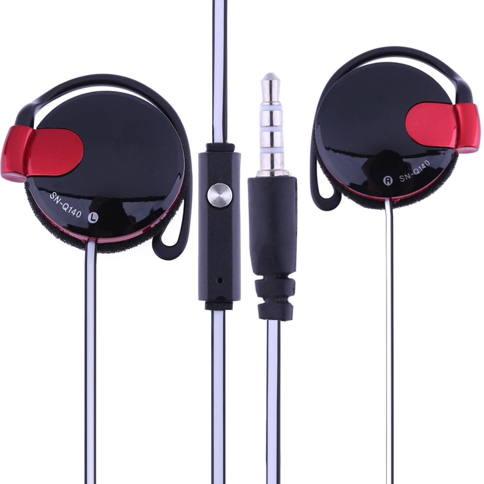 Clip Type Earphones Wired - 3.5mm Portable Ear Hook Sports Earbuds | Mobile Phone Accessories for Running, Workout, Jogging, Hiking, Climbing, Outgoing