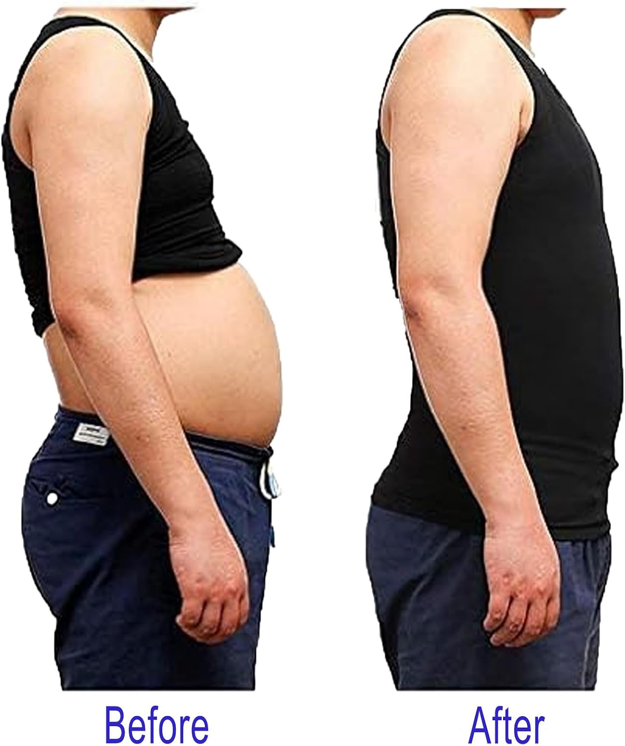Men Slimming Body Shaper Vest Gynecomastia Compression Shirts Tummy Control Shapewear Moobs Undershirt