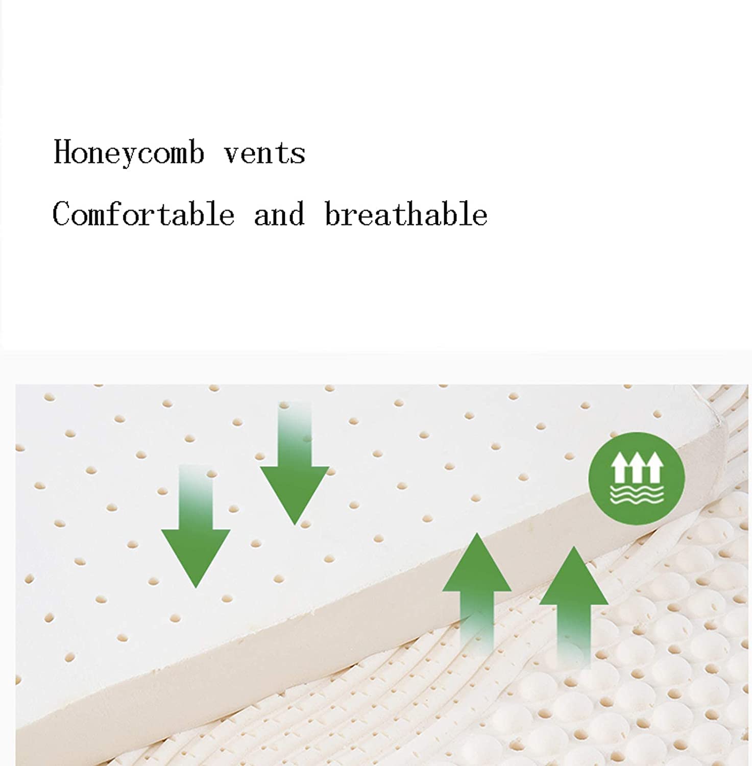 Colchón de látex Natural Premium de 10 cm (4 Pulgadas), Duradero, no se deforma, tamaño Completo (90 x 190 cm (35 x 75 Pulgadas)) para Mayor Comodidad y Soporte.