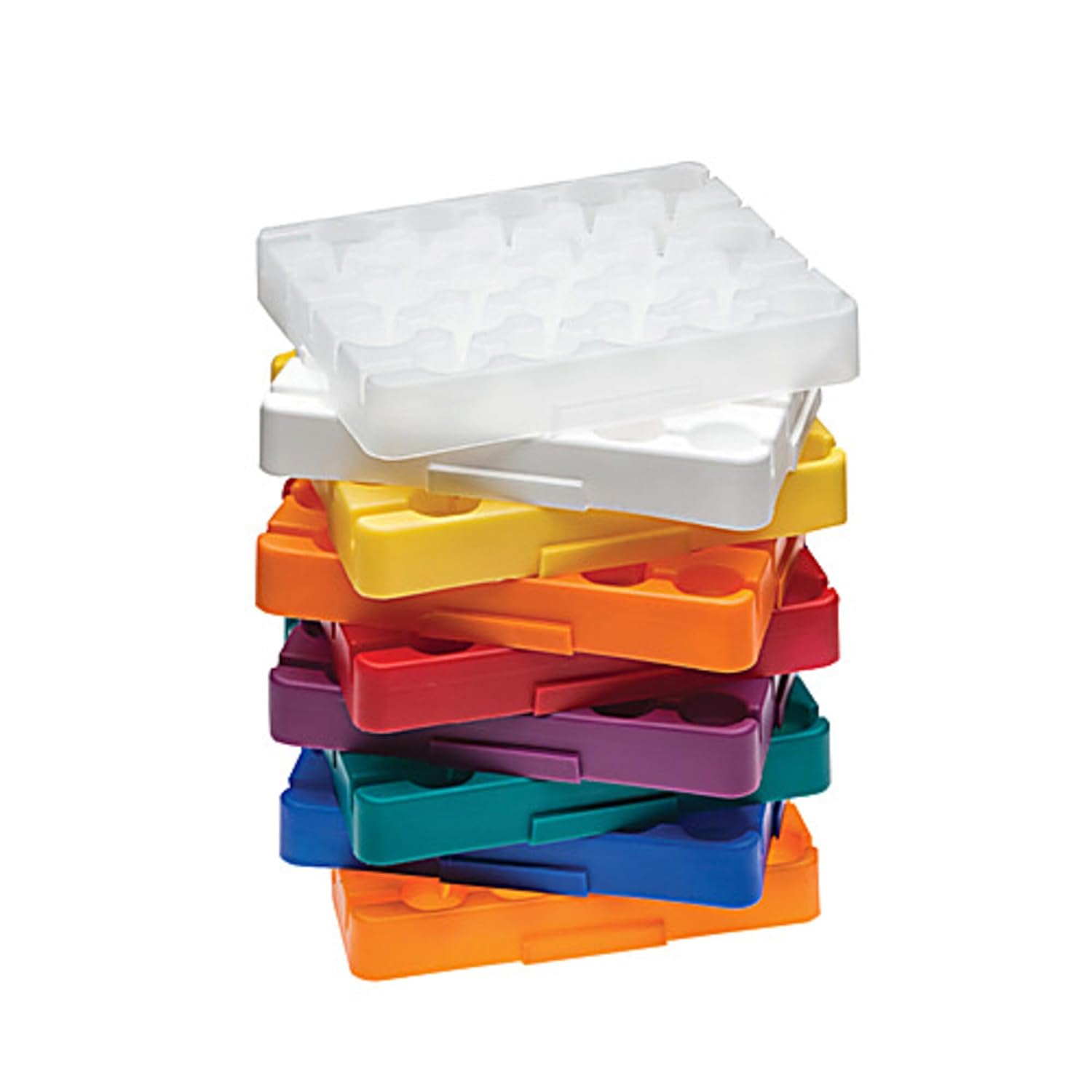 Labcon 2750-229-000-9 50mL遠心管用再利用可能ラック、アソートカラー、5個パック