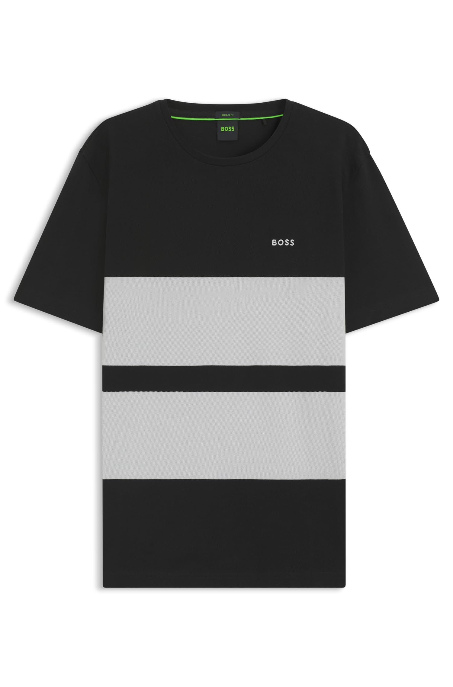 BOSS Men's Stripe Zone T-Shirt, 027dark Grey, L