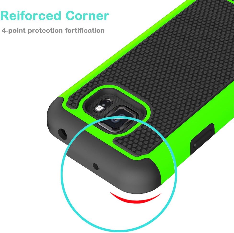 Galaxy S7 Active Case, Jeylly(TM) [Shock Proof] Scratch Absorbing Hybrid Rubber Plastic Impact Defender Rugged Slim Hard Case Cover Shell for Samsung Galaxy S VII Active AT&T SM-G890 G891