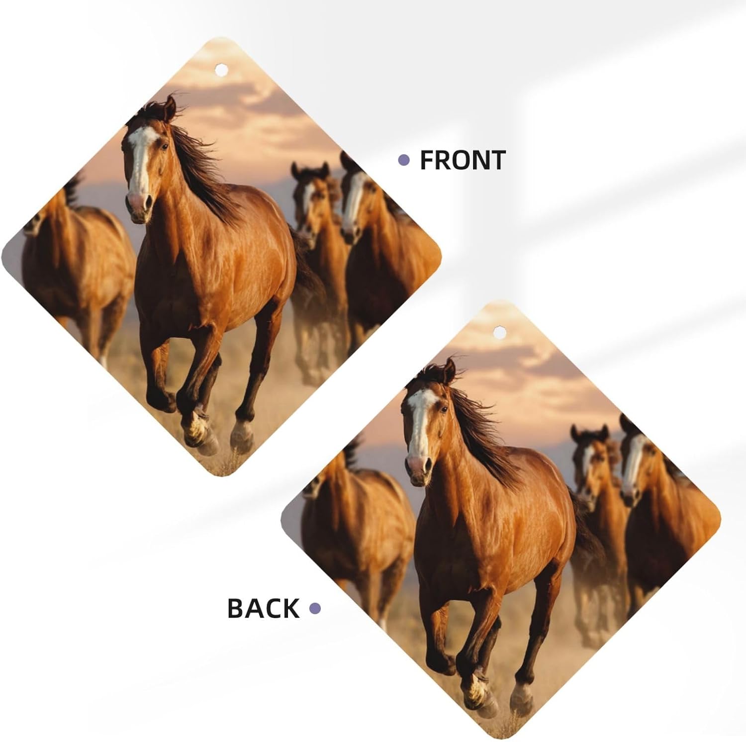 Car Air Freshener 24 PCS Horses Hanging Car Air Fresheners Auto Interior Decor Card Freshener Strong Scented Card Lavender Cars Scents for Office Bedroom Close Drawer Square