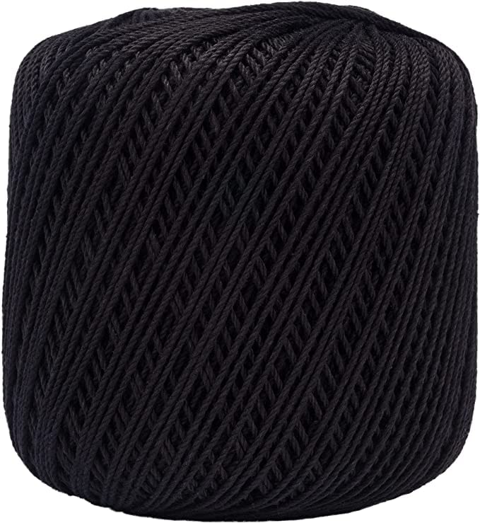 Image of Aunt Lydia Fashion Black Crochet - 3 Pack of 150y /137m - Cotton - Gauge 3 - Crochet