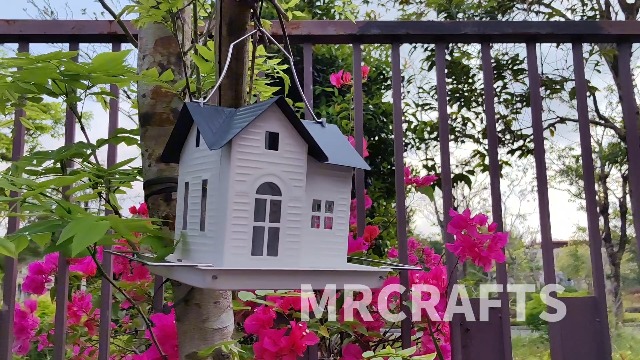 Theepot Vogelhuis Voeder Vogelnestkast, Vogelhuis En Voeder, Bestaat uit Een Keramische Theepot En Een Houten/Smeedijzeren Vogelhuis, Huis Tuin Decors Huisdieren Accessoires Vogelvoer Dispenser (roo