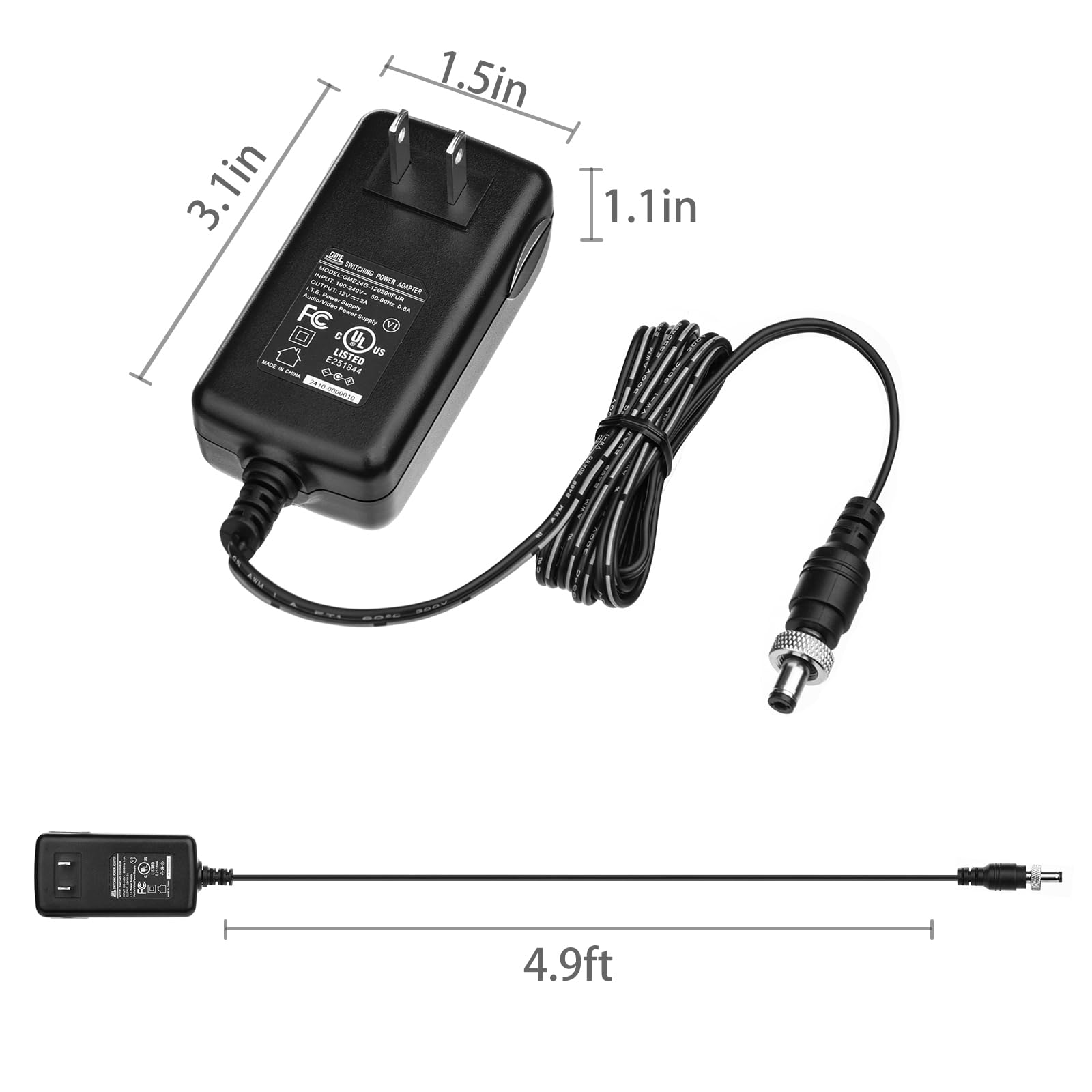 Ac Adapter Power Supply Gme24g 120200fur 12v 2a For 