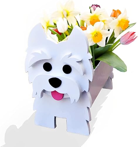 Vista 68 de Macetero de flores para perros, regalos para mujeres, bonitas macetas de PVC para perros, macetas de flores para interiores y exteriores, maceta