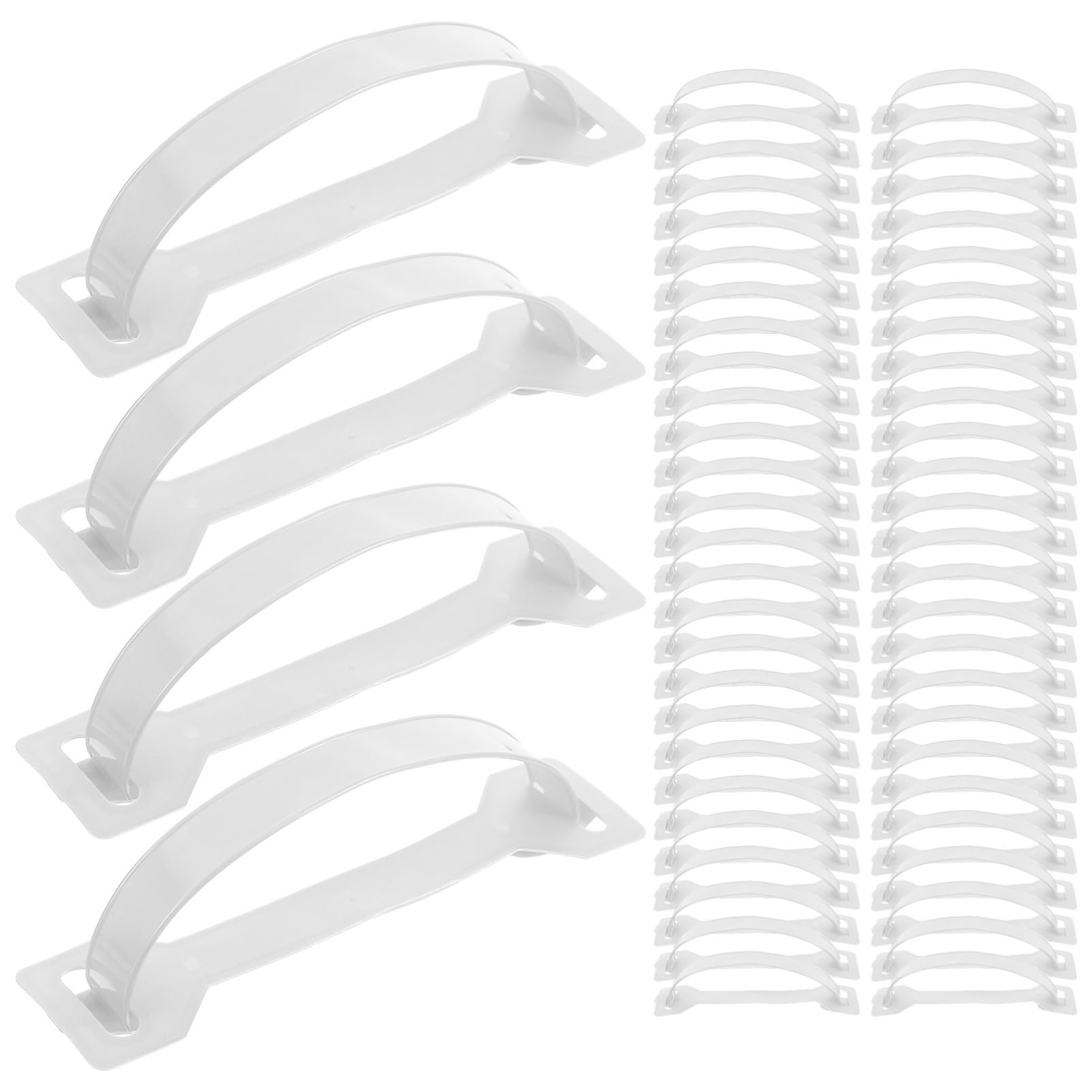 Ciieeo 100Pcs Box Handles for Cartons Pe Material Carrying Straps for Present Milk Boxes Easy Installation Essential Tool for Moving Shipping