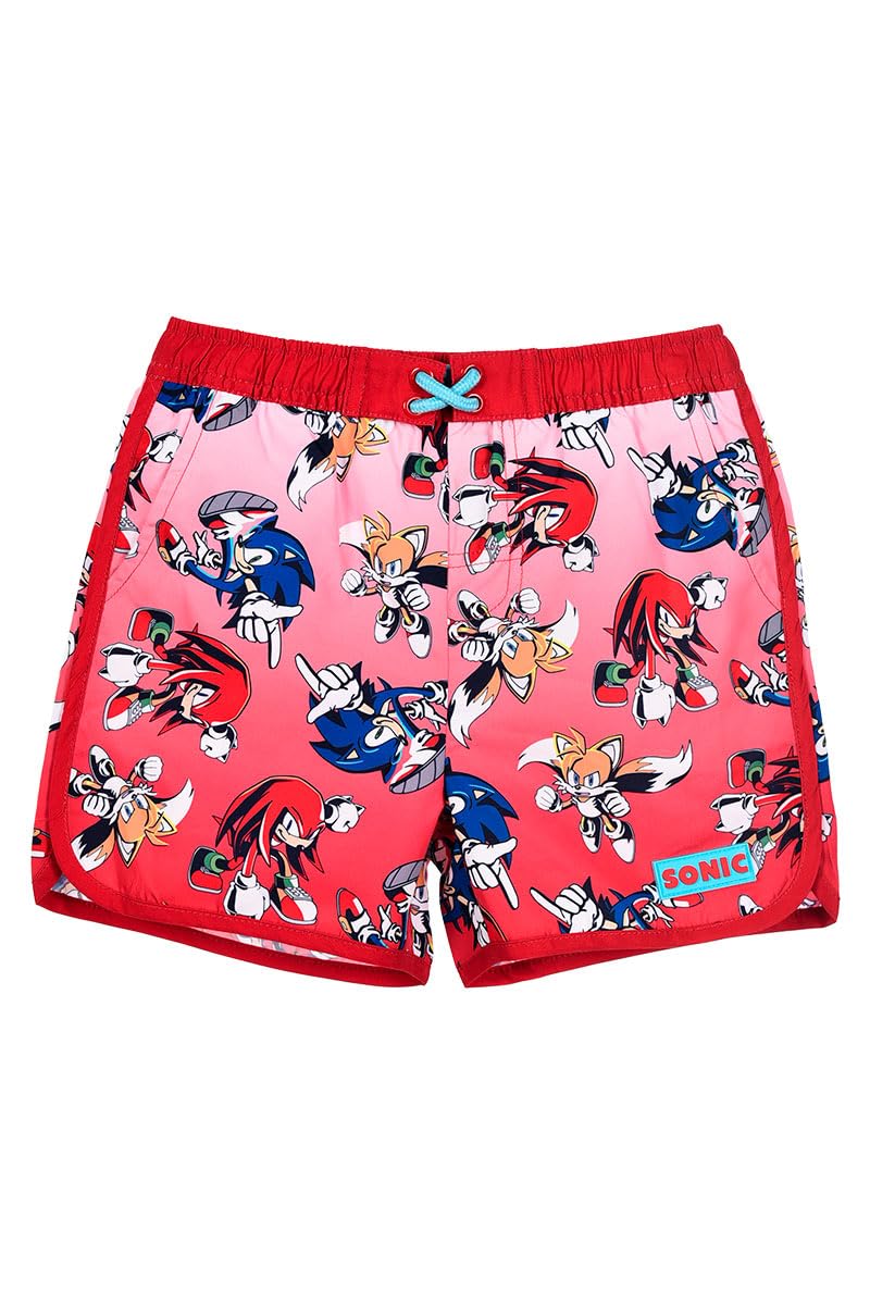 Sonic The Hedgehog Bañador para Niño, Shorts de Baño Bermudas, Bañador de Natación Infantil, Tallas 4 a 12 Años
