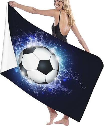 Pelotas de fútbol toalla de baño de microfibra para deportes, niños, hombres, niñas y mujeres, extra grandes, absorbentes, ligeras, para baño,