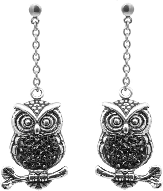 Controse Mid-Nighter Owl Earrings 100 pieces black CZ