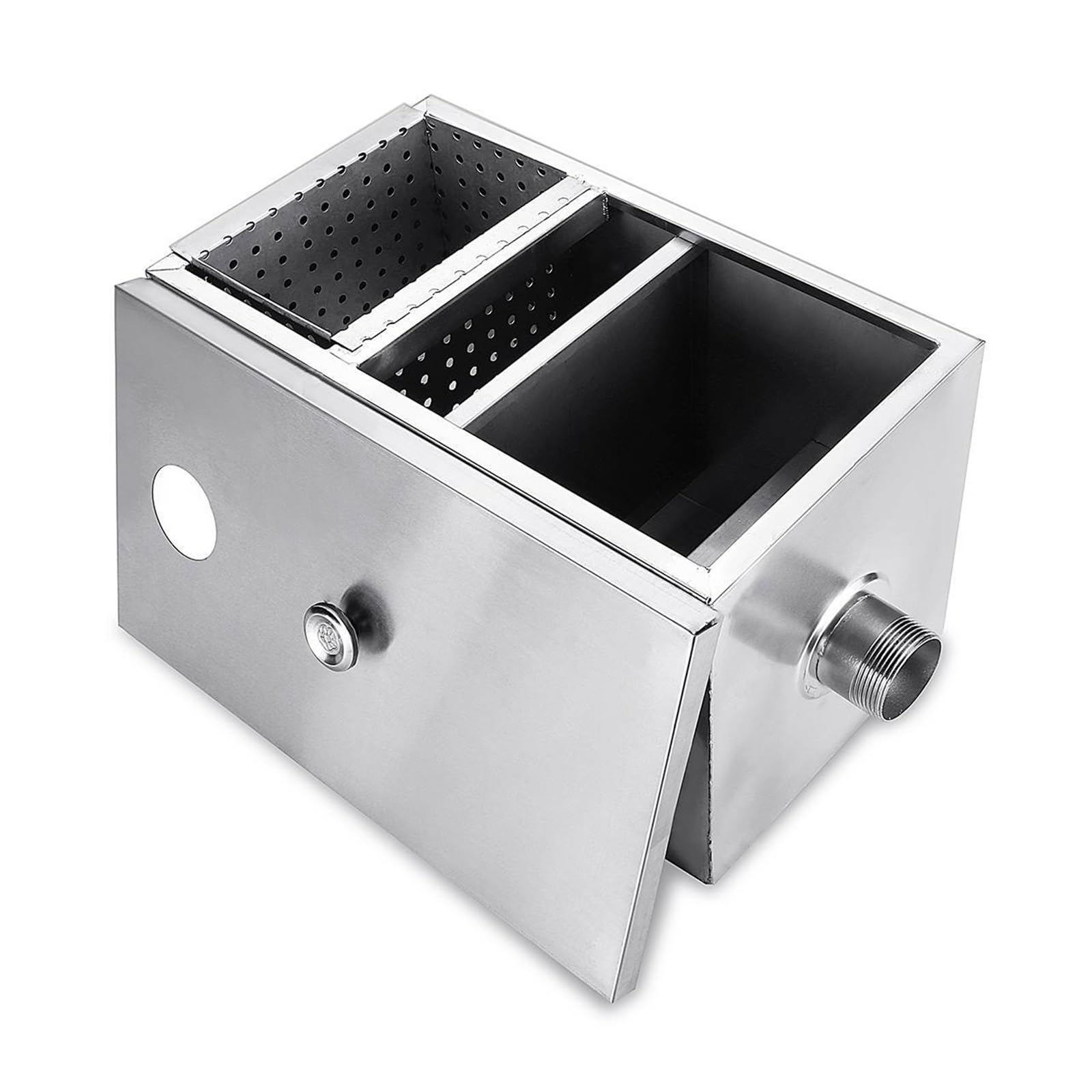 Degrassatore Sottolavello, Separatore di acqua olio intercettatore trappola for grasso in acciaio inossidabile 8LB for strumenti for il trattamento delle acque reflue della cucina del ristorante,per