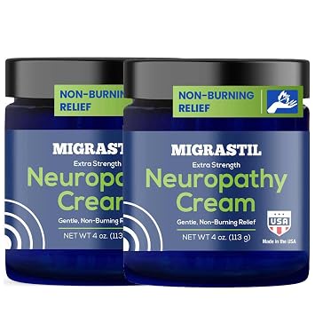 Migrastil Extra Strength Neuropathy Cream for Feet, Legs, Hands 2-Pack.