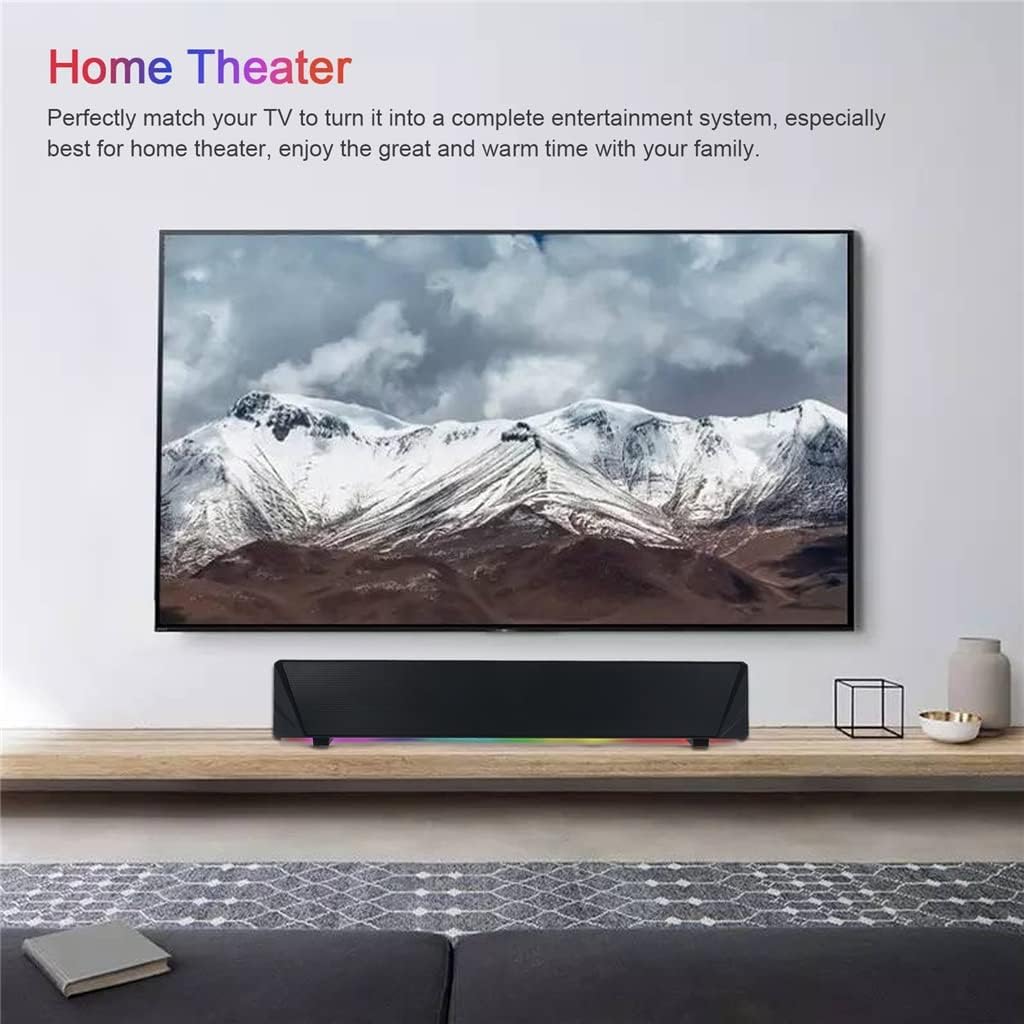 Desktop Speaker Portable 5.0 Soundbar 2X5W Loudspeaker Support AUX in TF Card Playing for TV PC