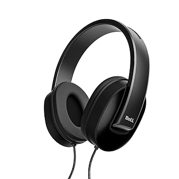 BeLL BLHP120A Wired on-Ear Headphone with Tangle Free Cable +3.5mm Jack,Headset with 18hz-24Khz Frequency Response & 32ohm Impedance, Flexible 2D axis Folding Mechanism Headphone (BLHP120A-Black)