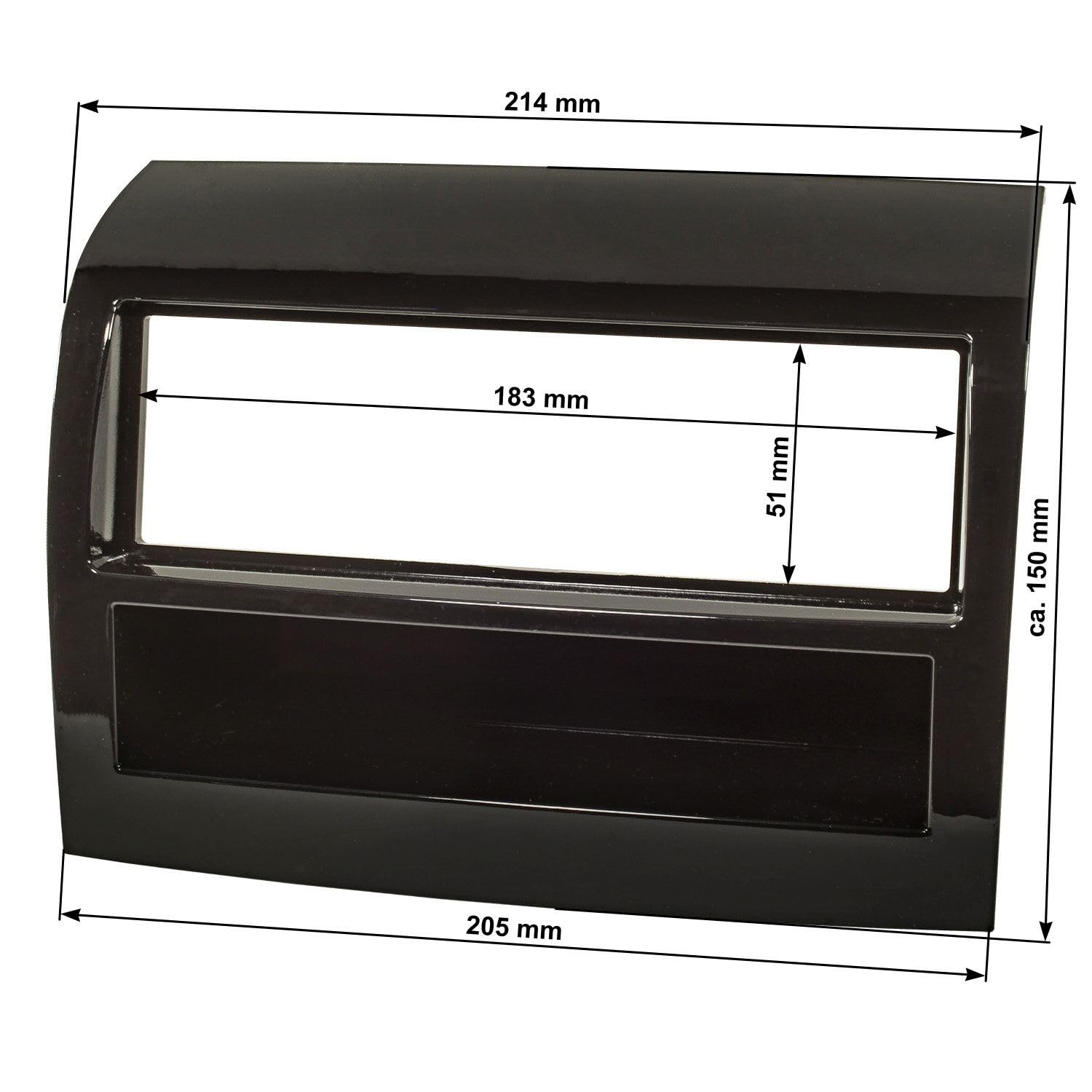 tomzz Audio 2414-100 Radioblende kompatibel mit FIAT Ducato Peugeot Boxer Citroen Jumper Piano schwarz nur für Modelle mit Multimedia Radio UConnect ab Werk