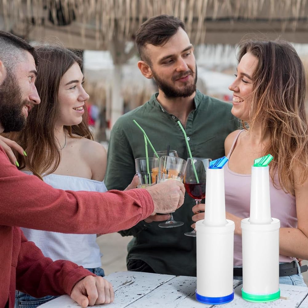 Ensemble de 6 Bouteilles de Jus Professionnelles pour Bar - Becs Verseurs de Jus de 0,9 Pinte pour Barman, Contenants de Stockage et de Versement