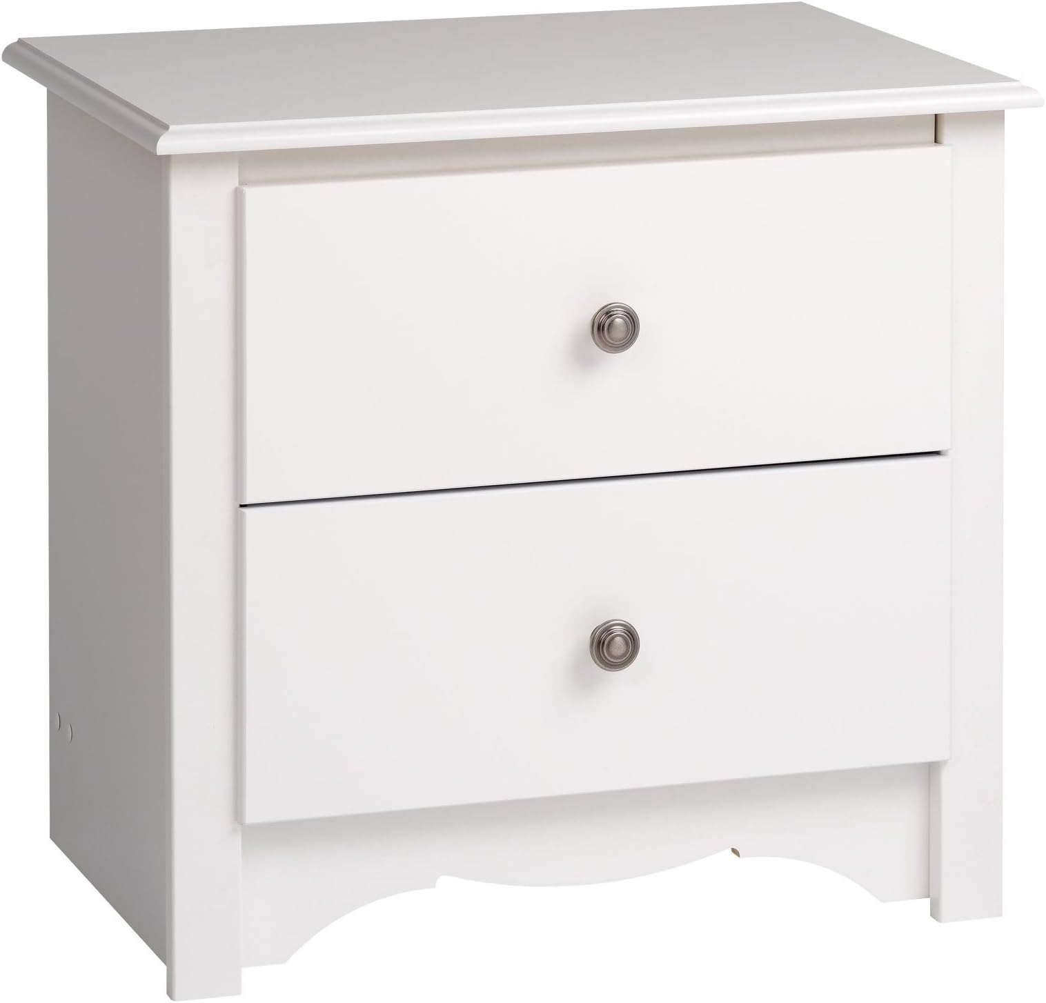 Prepac WDC-2422 Monterey 2 Drawer Nightstand, Regular, White