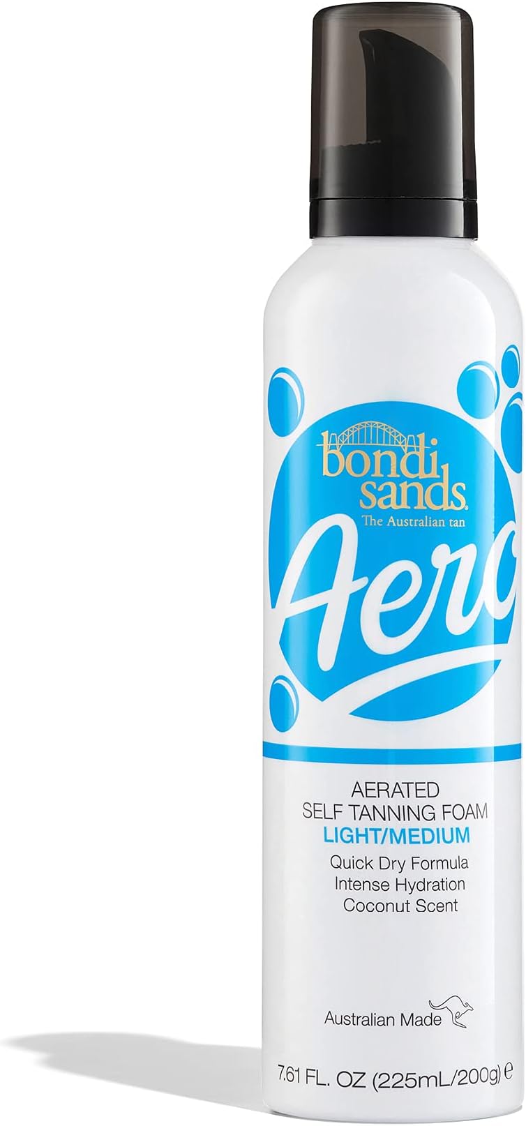 Aero Light/Medium Self-Tanning Foam | Lightweight, Fast-Drying Aerosol Formula Absorbs Deeper To Give Skin A Long-Lasting Bronzed Glow, Vegan + Cruelty Free, Coconut Scent | 225 Ml/7.61 Oz
