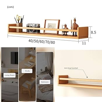 ぽむたんページ　ウォールシェルフオーダー2個 Amazon｜2個のフローティングシェルフ壁掛けセット、木製