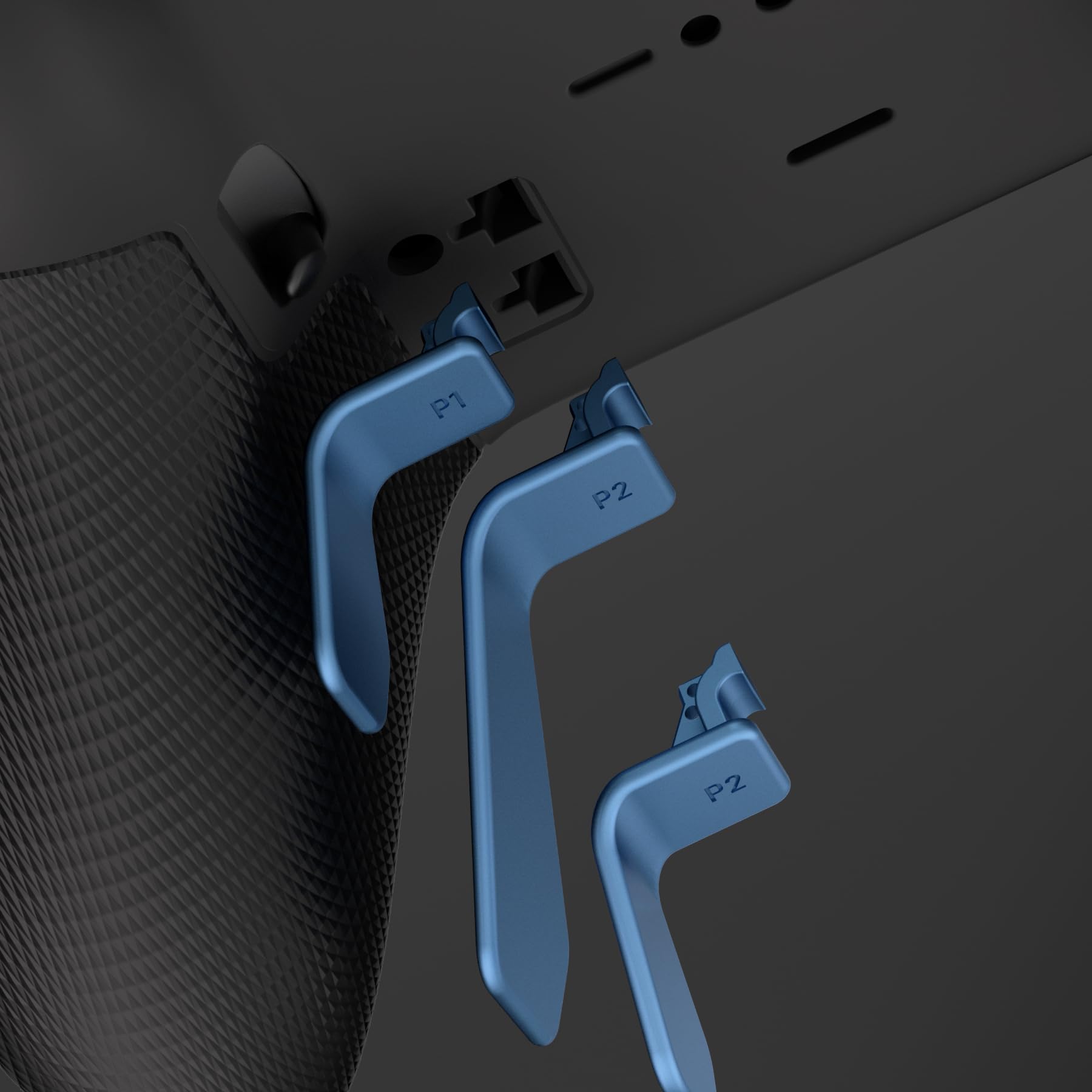 eXtremeRate Xbox Elite 1/2コントローラーに対応用Swiftパドル、Xbox One Elite対応＆Eliteシリーズ2コントローラー対応用の6 in 1交換用背面パドル【メタリックネプチューンブルー】 - 4