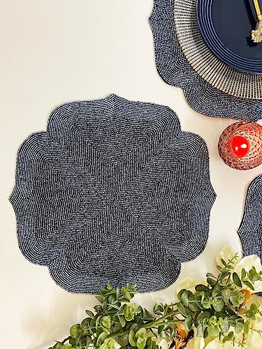 Set de 2 individuales de cuentas Enliven color azul carbón miniatura 5