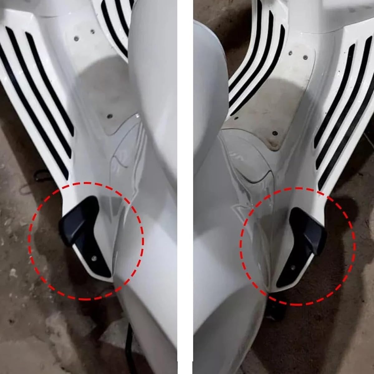1 paio di pedane posteriori per moto, pedali poggiapiedi passeggero in plastica zincata, ricambio per Vespa Sprint Primavera 50 125 150