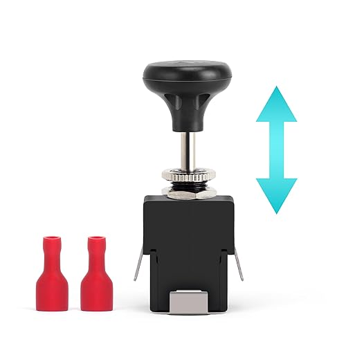 Miniatura 7 de 10L0L Botón de interruptor de faros delanteros para carrito de golf para Yamaha, Club Car, EZGO, estilo Push Pull Style, interruptor de luz de