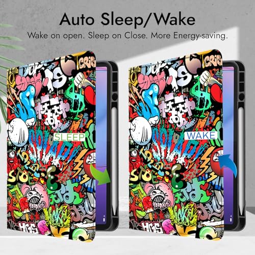 Image of Robustrion Case for Lenovo Idea Tab Pro 2nd Gen 13 inch Cover Case with [Pencil Holder], Folio Flip Cover for Lenovo Idea Tab Pro 2nd Gen Cover 13 inch [Auto Sleep Wake Support] - Hippy