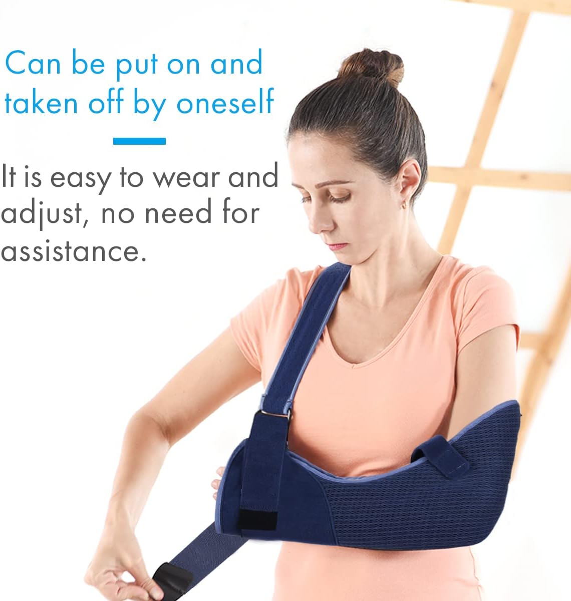 VELPEAU Arm Sling Shoulder Immobilizer - Rotator Cuff Support Brace - Comfortable Medical Sling for Shoulder Injury, Left and Right Arm, Men and Women, for Broken, Dislocated, Fracture, Strain (Large) : Health & Household