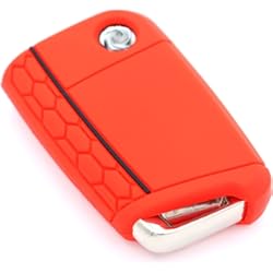 Fundas Para Llave Vw VB - Funda de Silicona para Llave de Coche con 3 Botones, Color Rojo