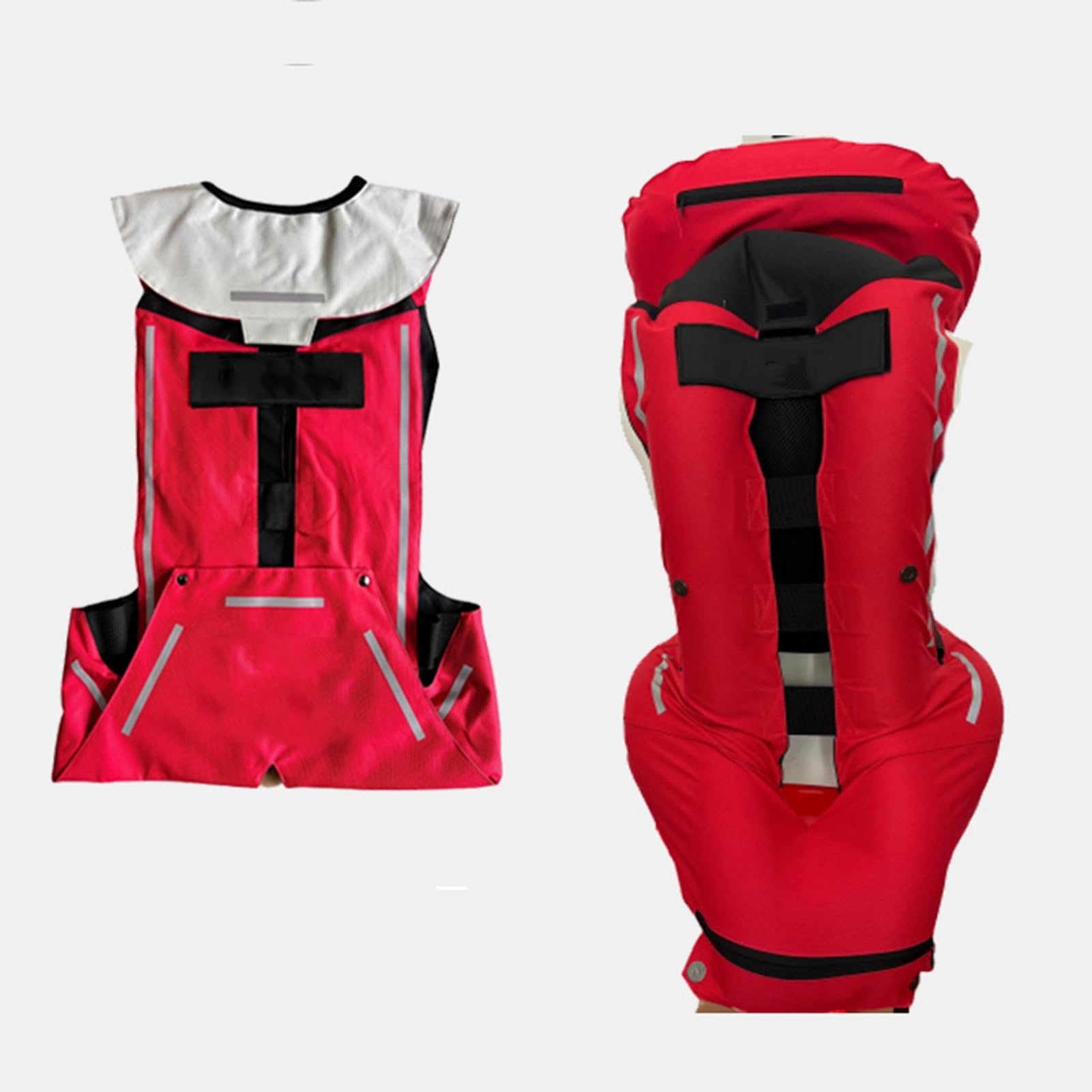 Leichte Aufblasbare Motorrad -Airbag -Weste, Reflektierende Jacke Mit Nacken-, Rücken- Und Schwanzschutz for Männer, Frauen