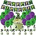 Hulk Geburtstag Dekoration - simyron Hulk Birthday Party Dekorations für Kinder Ballon Geburtstags Deko,Banner Zubehör,Cake Topper Birthday Dekoration Zubehör Set for Boy, Girl, Child (32pcs)
