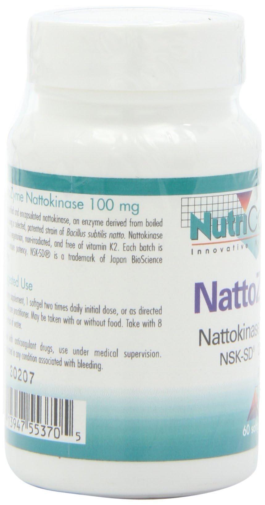 NutriCology NattoZyme 100 mg Circulation, 60 Softgels — Amazon image 6