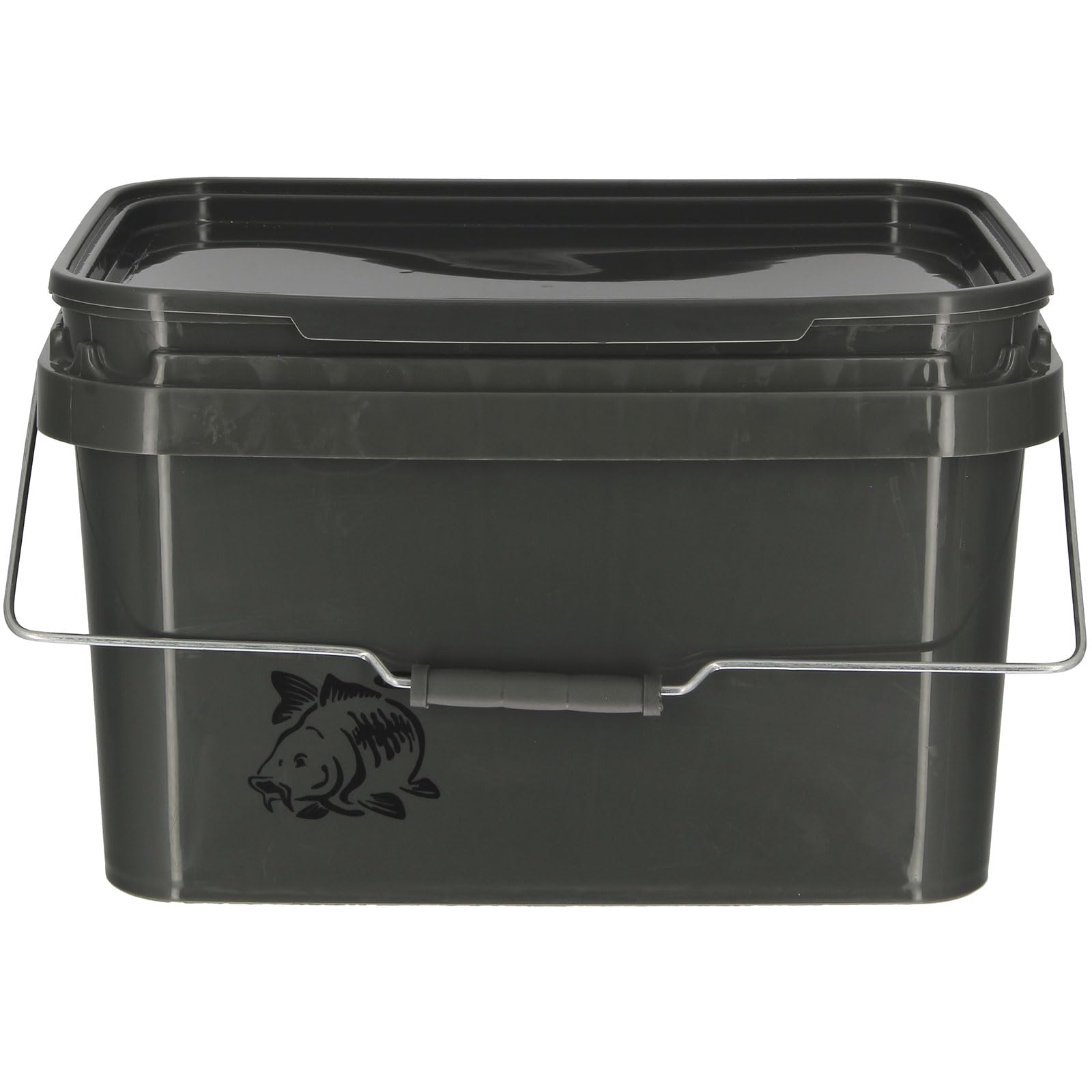 Fishing Bait Buckets Green Square 5L & 10L Litres Boilies Pellets Spod Mix Carp (1, 5 Litre)