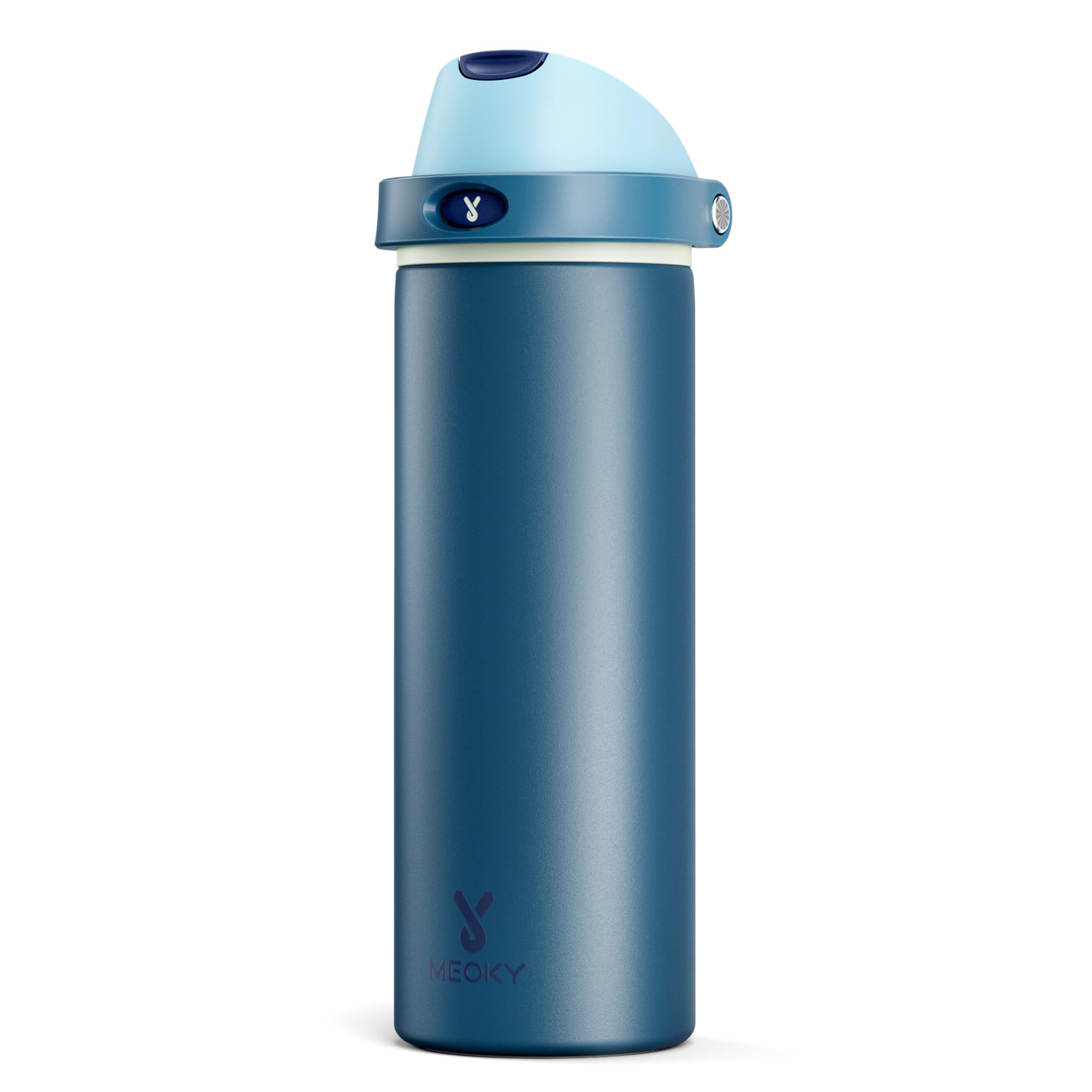 Meoky 24 oz Insulated Water Bottle: Stainless Steel for Travel Gym, Denim