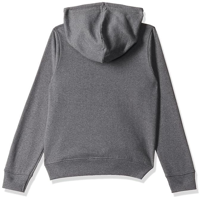 Image of Solid Cotton Fleece Girls Hooded Neck Sweatshirt with Kangaroo Pocket