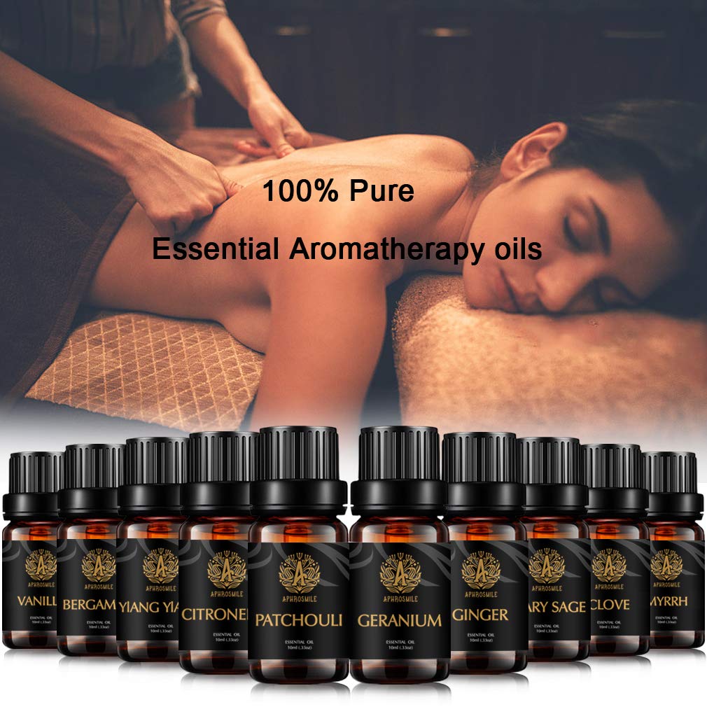 Top 10 Aromatherapie Myrrhe ätherisches Öl Set für Diffusor-Vanille,Ylang Ylang,Patchouli Öle..., 100% reine Clary Salbei ätherisches Öl, Ingwer ätherische Öle für Luftbefeuchter