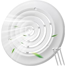 INMOZATA 1 PC 6 Inch Air Vent Cover,Round Ceiling Vent Covers with Screws,White Heater HVAC Vent Register Exhaust Fan Cover Replacement for Home Ceiling Office Bathroom Ventilation Use