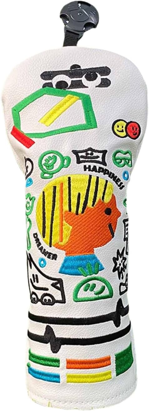 Hansber Premium Golf Head Cover Embroidered Art Protector Universal Fit 1 3 5 UT Shaft