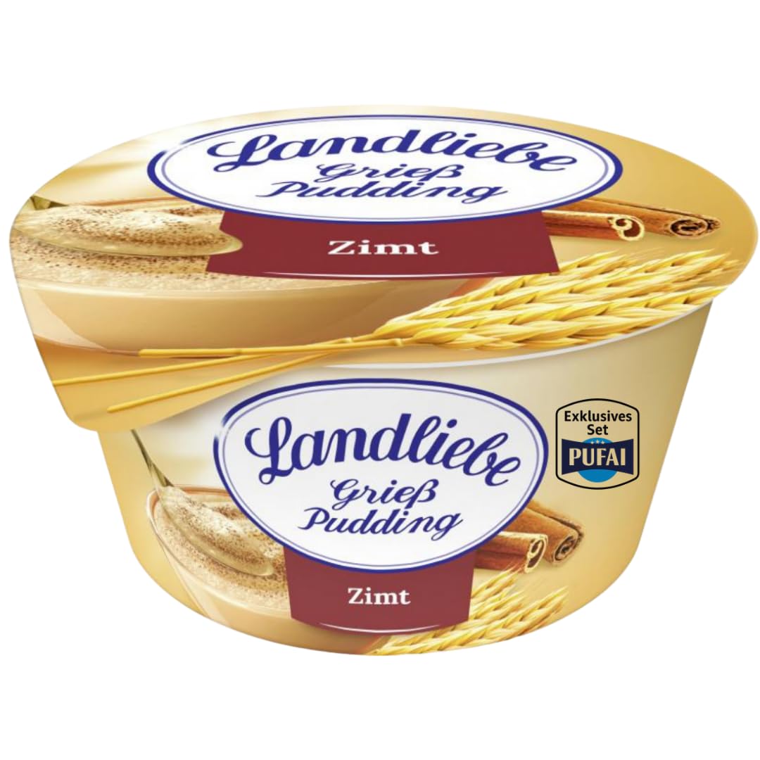 PUFAI Bundle – Landliebe Grießpudding Zimt 150 g, 8er Pack | Cremige Konsistenz & Feines Zimtaroma