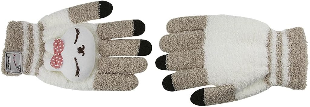Cute Girls Touchscreen Texting Gloves Soft Winter Warm Knit Mitten Glove Gift : Clothing, Shoes & Jewelry