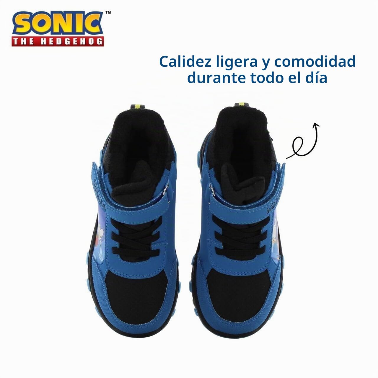 Leomil Sonic Botas de Nieve Forradas Impermeables Niño | Botas de invierno para Niños, Suela antideslizante para días fríos de invierno, Sonic the Hedgehog, Regalo para Niños