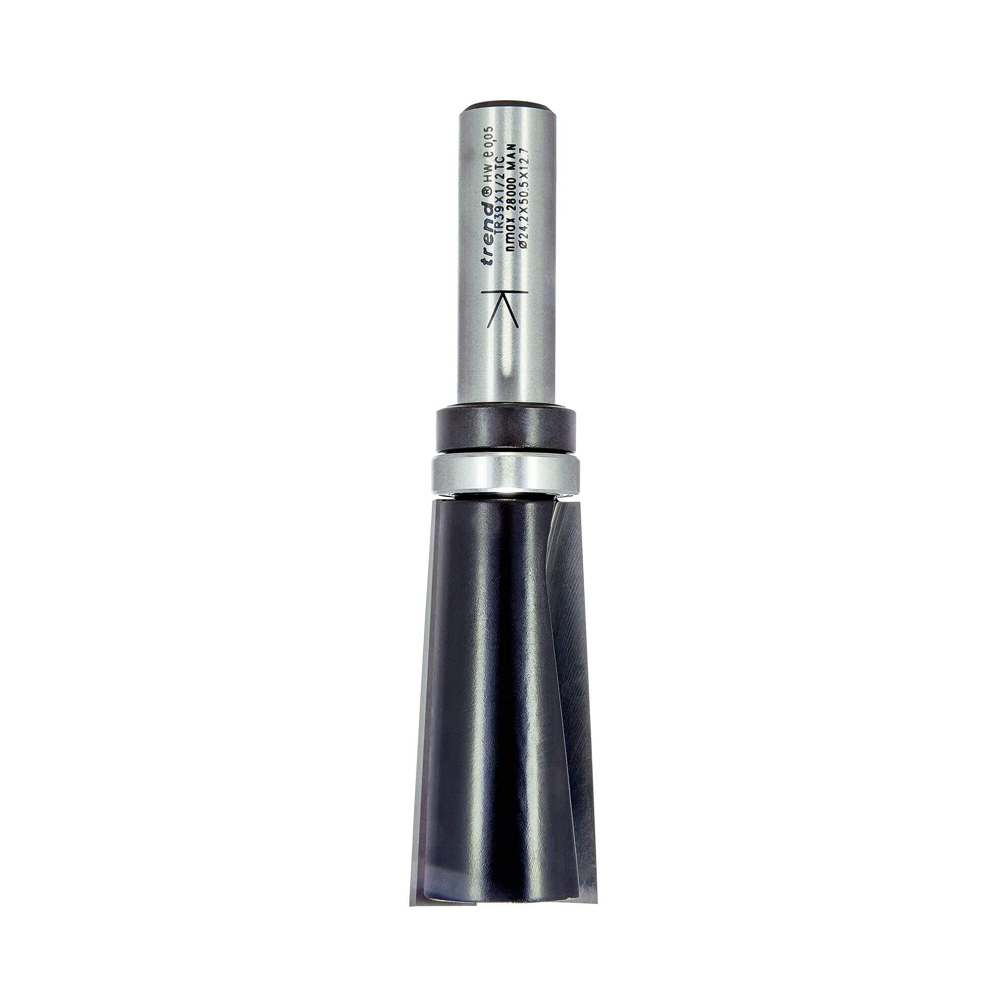 Trend frez do drzwi z łożyskiem, 8 mm, 3° | Frez z łożyskiem i węglikiem spiekanym do czystych krawędzi drzwi; podcięcie 38 mm, kąt 3°; TR38X8MMTC