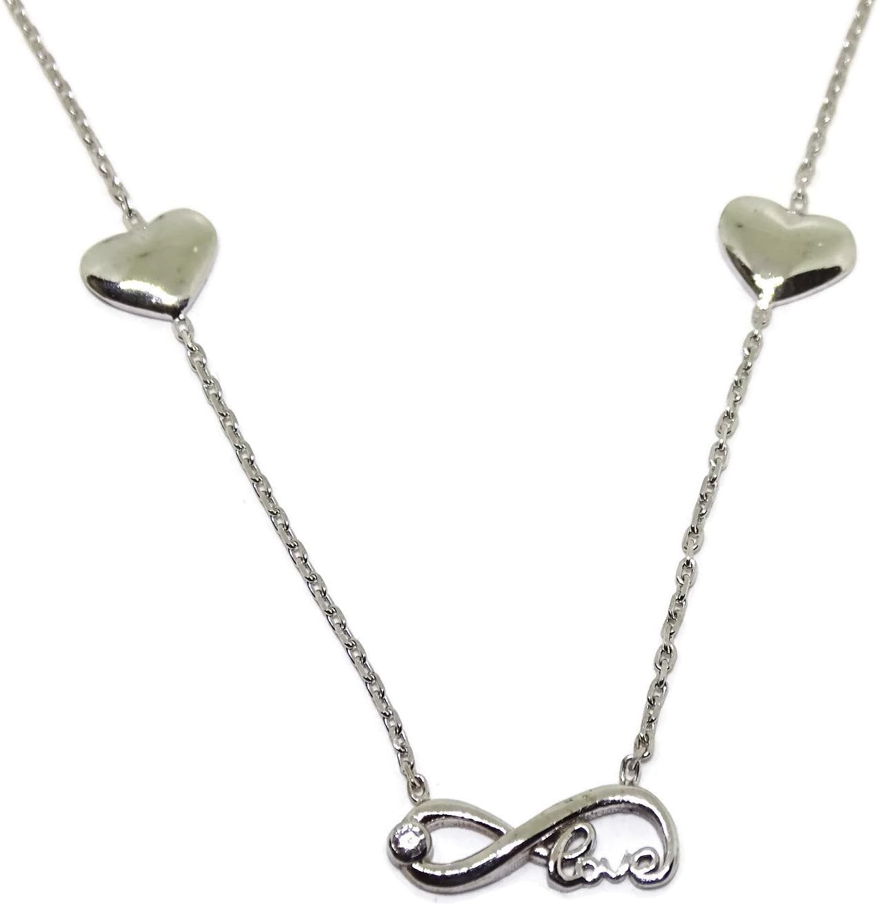 18Ktes White Gold Necklace with Infinity