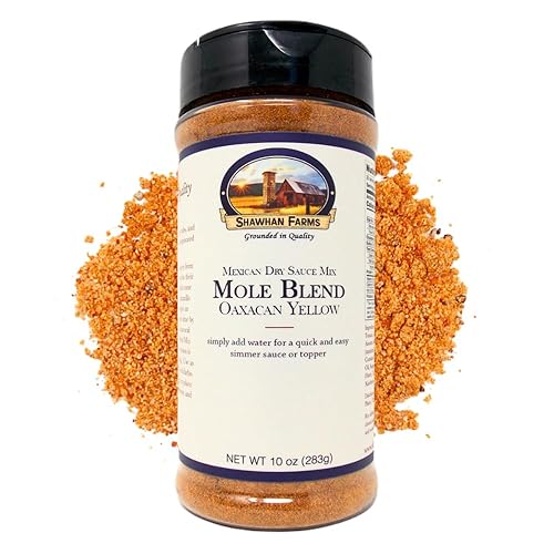 Shawhan Farms Mezcla mexicana de salsa seca de topo, mezcla de amarillo oaxaqueño, totalmente natural, solo agrega agua, úsalo para comidas simples,